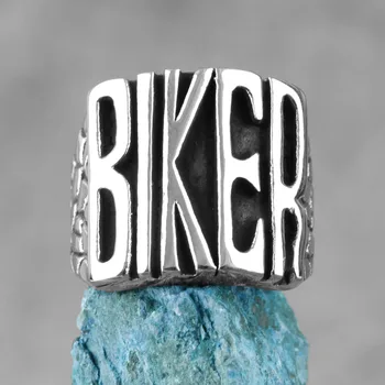 Lokomotiva Motocikel Biker Pismo iz Nerjavečega Jekla Mens Obroči Punk Hip Hop za Moški Fant Nakit Ustvarjalnost Darilo Debelo