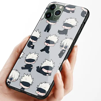 Srčkan Satoru Gojo Anime Stekla Mehki Silikonski Primeru Telefon ZA iPhone SE 6s 7 8 Plus X XR XS 11 12 Mini Pro Max Sumsung Kritje Lupini