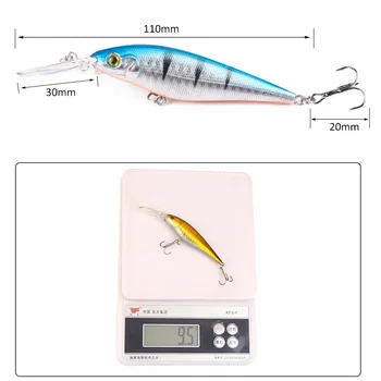 OKTOOL 1PCS Laser Pisanec Fishing Lure 11 cm 9.5 g Ribolov Trnkov Ribe Wobbler Crankbait Umetne Trdi Vabe Float Swimbait 2021 Nova