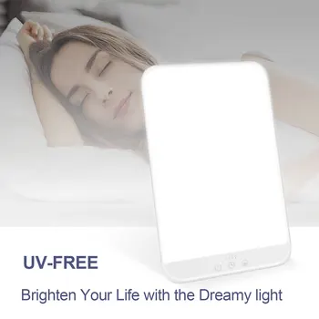 Terapija s svetlobo Žarnice 10000 Lux UV-Prosto Nastavljiva Svetlost & Color Veseli Svetlobe s 4 Timer Nastavitve Žalostno Svetilke za Depresijo