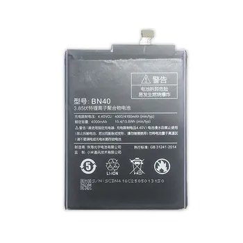 Za Xiao mi 3.85 V 4100mAh BN40 Mobilnega Telefona Baterije za Rdeče mi 4Pro MILIJARD NA 40 MILIJARD-40 Baterija Za Xiaomi Redmi 4 Pro Baterije