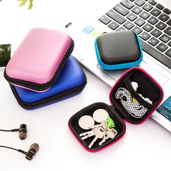 Kvadratni Heaphone Shranjevanje Vrečk Primeru EVA Nepremočljiva Prenosna Torbica Bluetooth Slušalke Slušalke Vrečko Slušalke Slušalka Škatla za Shranjevanje