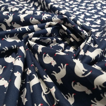 2019NEW bombaž Luštna mačka tiskanje Keper Poplin tkanine za obleko DIY Oblačila, posteljnina nastavite ročno šivanje mozaik tkanine