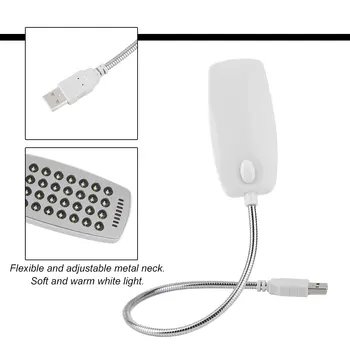 1pc Svetlo 28 LED USB Mini Lahka, Prilagodljiva Računalnik Lučka za Prenosni RAČUNALNIK Desk Branje USB LED Svetilke Roza/Modra/Bela lampe usb