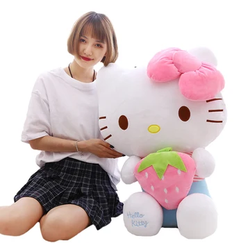 Hello Kitty Polnjenje Plišastih Igrač 30 cm Jagode Hello Kitty Plišastih Igrač Lutka Za Otroke Kawaii Hello Kitty