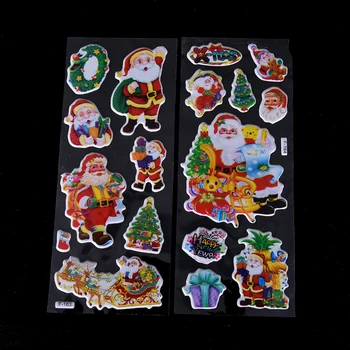 5 Listov/veliko 3D Vesel Božič Dekorativne Nalepke, Samolepilne Nalepke, Scrapbooking DIY Dekoracijo Dnevnik Nalepke Nov Prihod