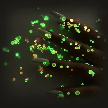 1Pack Svetlobna Nohtov Okrasnih Mix Velikost Nohtov Kristali Bleščice Stekla 3D Čar Flatback Strass Fluorescence Nail Art Odlikovanja