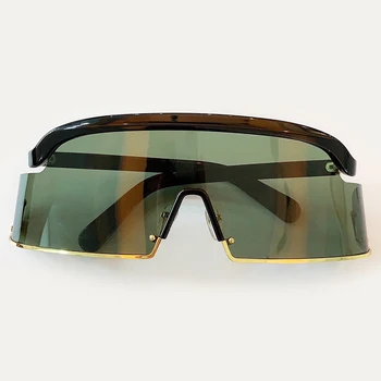 Modna sončna Očala Goggle Ženske Moški Luksuzne blagovne Znamke Oblikovalec Prevelik Enem Kosu sončna Očala Ženski Visoke Kakovosti Očal UV400