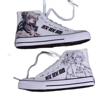 Anime Moj Junak Univerzami Platno Čevlji Preppy Študent plimsolls Priložnostne Boku ni Junak Univerzami čevlji vrv soled čevlji