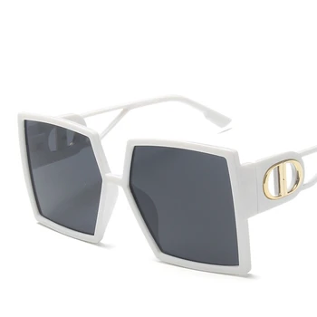 2021 Kvadratnih Prevelik Sončna Očala Ženske Velik Okvir, Barvite Sončne Očala Ženski Ogledalo Oculos Unisex Gradient Hip Hop Odtenki
