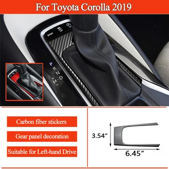 1PC Za Toyota Corolla 2019 Prestavi Okvir Plošča Prevleko iz Ogljikovih Vlaken Nalepke Avto Styling Notranja Oprema
