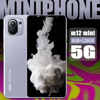 Nov Prihod M12mini 5.2 Palčni Andriod Telefon Globalni Različici 8+128GB 4800mAh Obraza, Prstnih Odklenete 10 Pametne ključne MTK6595