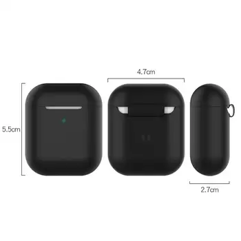 Silikonski Slušalke Primeru za Airpods Primeru Shockproof Brezžična Zaščitni Pokrov kože Pribor za Apple Airpods