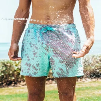 2021 Poletje nova plaža hlače za moške hitro sušenje velikosti plavanje dostopi temperatura-zaznavanje barv-spreminjanje hlače barve-changi