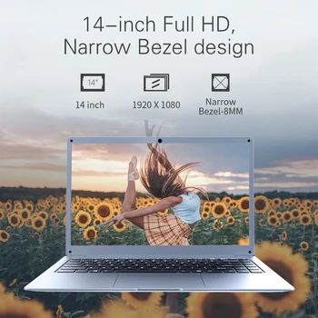 Novo Skakalec EZbook S5 12GB 256GB Intel Celeron Ultra Tanek Prenosnik Dual Core Win 10 Prenosnik 14 Palčni, 1920*1080 IPS Zaslona Računalnika