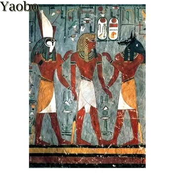Stari egipt umetnosti DIY Diamond Slikarstvo celoten Kvadratni/krog Diamond Vezenje needlework Doma Dekoracijo Slikarstvo Visoke Kakovosti
