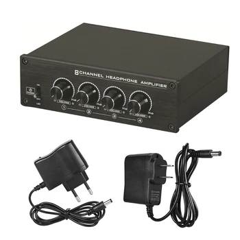 HA800 Ultra-Kompaktno 8 Kanalov Mini -Audio Stereo Slušalke Slušalke Ojačevalnik