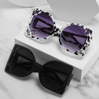 Peekaboo velik kvadrat sončna očala za ženske pc okvir uv400 dame sončna očala moda 2021 ženski dodatne opreme, rjava