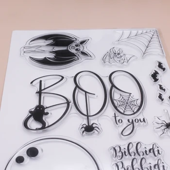DIY Reliefi Halloween Bat Jasno, Žig, Silikonski Tiskanje Jasno Žig Kalup za Album Papir, Kartice, zaradi Česar