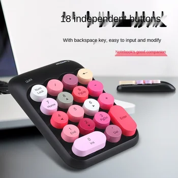 2.4 G Digitalne Brezžične Tipkovnice Retro Barve Keycap Tipkovnico Finančne Mini Pisarna Poslovni Tipkovnico Pink Girl Urad