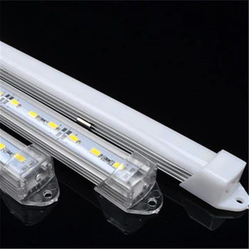 10PCS LED Bar Luči 50 cm/36LEDs DC12V 5630/7020 LED Toga Trak 50 cm LED Cev z U Aluminija Lupine + PC Pokrov