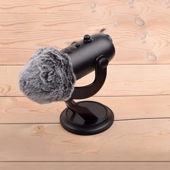 Mikrofon Zajema Zmanjšuje Šum Vetra Za Modro Yeti Pro Mikrofon Zajema Krznen In Udobno Mic Za Javno Petje Intervju