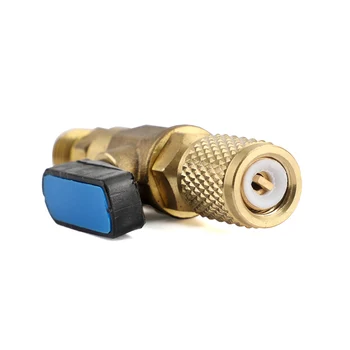 Artudatech 3pc ogrevanje, prezračevanje in A/C Naravnost Shut-Off krogelne pipe Adapter Za R134a R22 R12 R410a 1/4