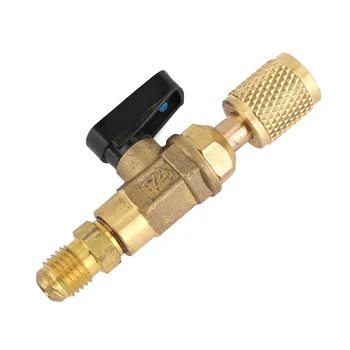 Artudatech 3pc ogrevanje, prezračevanje in A/C Naravnost Shut-Off krogelne pipe Adapter Za R134a R22 R12 R410a 1/4