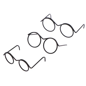 5PCS Veliko Zbirko Modnih Krog Okvir Lensless Retro Lutka Očala Za Punčko