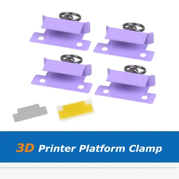 4pcs/veliko Pet Barv 3D Tiskalnik Greti Posteljo Posnetek Platformo Objemka + Nerjavečega Jekla Tesnilo Za pritrditev Platformo