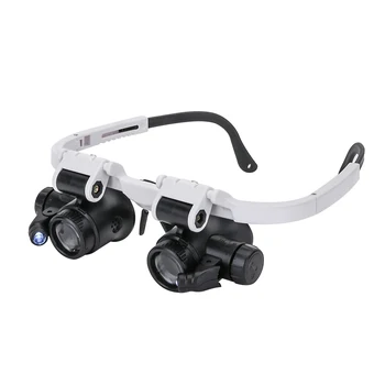Teleskopsko Povečevalna Očala Loupes z 2 LED-Lučka Prenosni 8X/15X/23X Objektiv Opazovanje Povečevalna Očala za Branje Zlatar