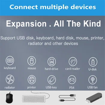 LccKaa USB C Hub 3.0 Tip C 4 Port Multi Splitter OTG Adapter Za Xiaomi Lenovo Macbook Pro Air PC Računalnik, Prenosnik Dodatki