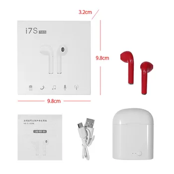 I7s TWS Bluetooth Slušalke Mini Športne Slušalke Nepremočljiva Čepkov Glasbe ročaji očal Za Huawei Iphone Xiaomi Brezžične Slušalke