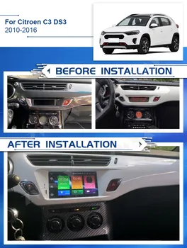 Carplay Android Zaslon Za Citroen C3 in DS3 2010 2011 2012 2013 2016 Avdio Avto Radio Stereo Multimedijski Predvajalnik, Vodja Enote