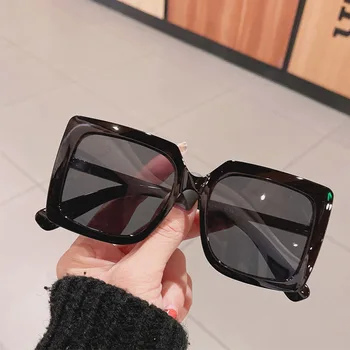 Retro Kaki Roza Kvadratek sončna Očala Ženske, Moške, Visoke Kakovosti Acetatni Okvir sončna Očala Ženski Prevelik Odtenki Očala Oculos UV400