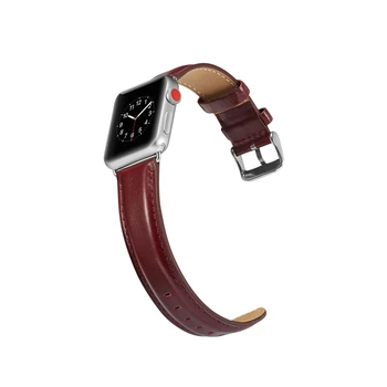 Pristen Krava Usnje zanke za Apple Watch 6 SE 5 4 42MM 38 MM 44 MM 40 MM Trak Zapestnica Pasu Pas za iWatch serije 6 5 4 Manžeta