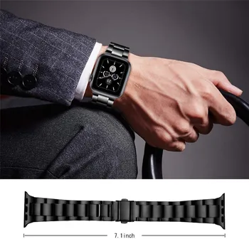 Tanek Kovinski Pasovi za Apple Watch 6 SE Band 44 mm 40 mm, iz Nerjavnega Jekla Manšeta Trak za iWatch 5/4/3/2/1 38 mm 42mm Zapestnica