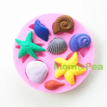 Mama&Grah 0643 Brezplačna Dostava Polž & Shell Oblikovan Silikonsko Plesni Torto Dekoracijo Fondat Torto Plesni 3D