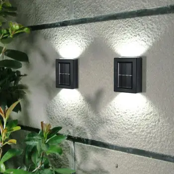 2PC Sončne Stene LED Lučka na Prostem Vrt Gospodinjski Nepremočljiva Stenske Svetilke svetijo Navzdol Vrtu Okrasni Sončne Svetilke Dropshipping