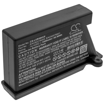 Cameron Kitajsko 3400mAh Baterija za LG HomBot R66803VMNP,VR9624PR,VR9627PG,VR9647PS,VRD710RRC,VSR9640PS,VR7428SP,VR6340LV,VR1128SIL