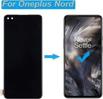 Zamenjava Za OnePlus Nord En Plus Z AC2001 AC2003 OnePlus 8 NORD 5G LCD-Zaslon na Dotik Skupščine Original Amoled