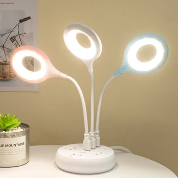 LED Prenosni USB Polnilne Flexo Obroč Lučka Spalnica Študija Branje Knjige Nočne Luči Zaščito za Oči Desk Laptop Osvetlitev Orodja