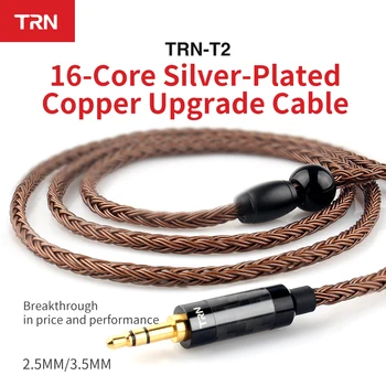 2019 TRN 16 Jedro Silver Plated 2.5/3.5/4.4 mm Uravnoteženo Kabel Za 0.75 0.78 2pin/mmcx Priključek Hifi Nadgradnjo Kabel za TRN CCA KZ