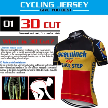 Pro Ekipe Quick Step Kolesarjenje Jersey Set za Moške Kratke Rokav Obleka črne Barve Maillot Ropa Ciclismo Uniformes MTB Cikel Oblačila