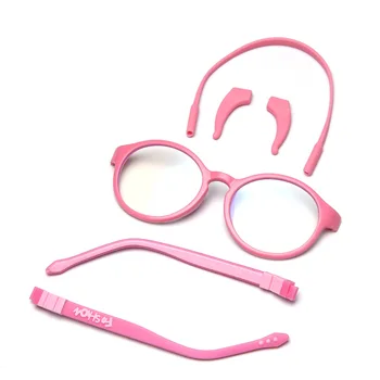 Optična Očala Ultra-lahkih Krog Upogljivi Otrok Očal Okvir Silikona Varen Prilagodljiv Anti-modra Svetloba očala