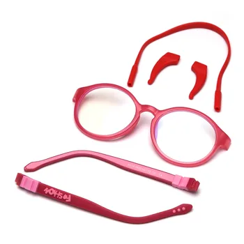 Optična Očala Ultra-lahkih Krog Upogljivi Otrok Očal Okvir Silikona Varen Prilagodljiv Anti-modra Svetloba očala