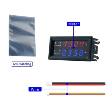 M4430 Digitalni Voltmeter Ampermeter 0.28 palčni LED Zaslon Volt Amp Meter 200V Regulator Napetosti Volt Merilnik Kapacitivnosti Tester Samodejno