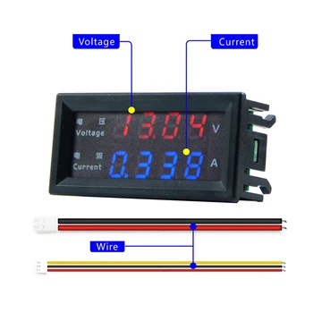 M4430 Digitalni Voltmeter Ampermeter 0.28 palčni LED Zaslon Volt Amp Meter 200V Regulator Napetosti Volt Merilnik Kapacitivnosti Tester Samodejno