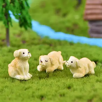 Realno Mini Pug Dog Figur, ki Visi na Pokal Platišča DIY Pravljice Vrt Pribor Nova