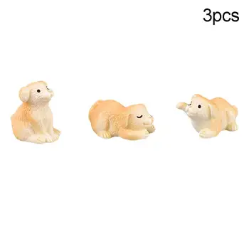Realno Mini Pug Dog Figur, ki Visi na Pokal Platišča DIY Pravljice Vrt Pribor Nova